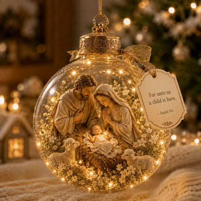 🔥 Last Day 62% OFF – 2D Light-Up Christian Christmas Ornaments 🎄 Jesus & Scripture Keepsake Décor 🎁